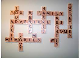 Remodelaholic Scrabble Living Large Family Names Art Project Scrabble Wall Art Families Scrabble Wall Art Family Name Art