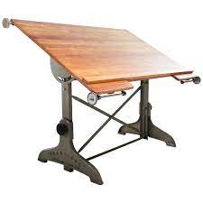 Vintage British Made Practical Architect Draughtsmans Desk Table Mid Century Modern Wood Adjustable Easel Drawing Table