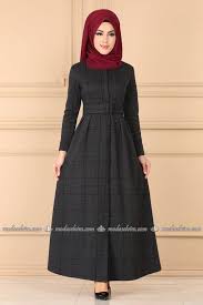 Modaselvim Kislik Ferace Ekoseli Kislik Ferace 4025ub139 Siyah Moda Stilleri The Dress Elbise