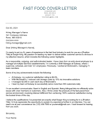 Best way to write an interview someone. Fast Food Cover Letter Sample Writing Tips Resume Genius