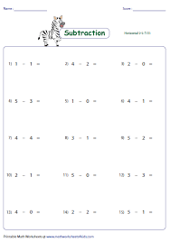 Welcome to the math salamanders free addition worksheets area. Solve Horizontal Subtraction On 0 To 5 Numbers Subtraction Worksheets Kids Math Worksheets Subtraction