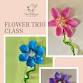 Glass and Resin Flower Trio