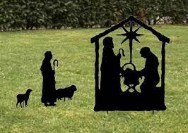 Nativity Scene Garden Stake Manger Baby Jesus Christmas Decoration Outdoor Metal Garden Yard Outdoor Nativity Outdoor Nativity Scene Nativity Set