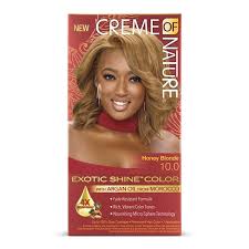Perfect for taming stubborn edges and creating sleek, smooth styles. Creme Of Nature Exotic Shine Color Hair Color 10 0 Honey Blonde Walmart Com Walmart Com
