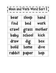 Noun, verb, adjective, adverb review practice the work that a word does in a sentence determines what part of speech it is in that sentence. Nouns And Verbs Word Sort I And Ii Nouns And Verbs Word Sorts Verb Words