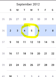 Calendarview Today Date Item Click Stack Overflow