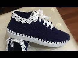 Dantel Modelli Spor Ayakkabi Yapimi Orgu Ayakkabi Yapimi Knitting Shoes Making Youtube Patikler Ayakkabilar Orgu