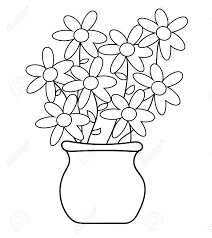 This is drawing simple flower pots images with colors flower pot coloring page flower coloring template image. Flower Pot Coloring Page Royalty Free Cliparts Vectors And Stock Illustration Image 59404031