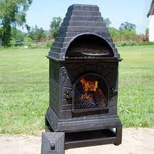 An outdoor fireplace and an oven, you can. Casita Grill Outdoor Fireplace Chiminea From The Blue Rooster Company