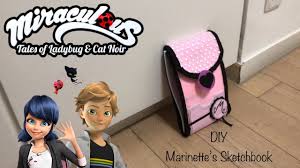 Photo of marinette and adrien for fans of miraculous ladybug. Diy Miraculous Ladybug Marinette S Sketchbook Youtube