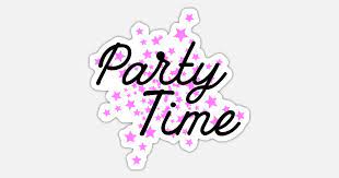 'Party Zeit Wochenende Feiern' Sticker | Spreadshirt
