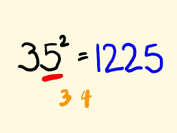 Math Trick Quickly Square A Number Ending In 5 In Your Head Math Tricks Math Math Methods