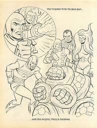 86 fantastic four printable coloring pages for kids. The Fantastic Four Enjoy Breakfast In Ancient Coloring Book Art