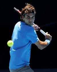 His head turns back to the side and tilts a bit, his eyes look soft, his head doesn't move. Get An Up Close And Personal Look At Roger Federer S Backhand Game Roger Federer Tennis Elbow Tennis Grips