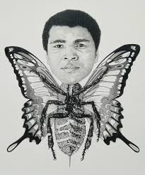 Boxing legend Muhammad Ali.. Digital Painting using mouse