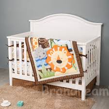 Buy Brandream Baby Boys Woodland Animal Crib Bedding Set Cute Lions Elephant Nursery Bedding Newborn Comforter Set With Giraffe Monkey 3 Piece Online In Turkey B08l3j1jf6