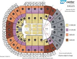 Abundant Sharks Game Seating Chart Sap Center Location San