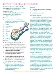 Use our ks1 and ks2 music curriculum assessment spreadsheet to track the progress of your children throughout their assessments. Recycled Musical Instruments Art Art Sphere Inc