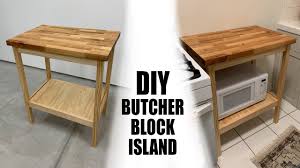 T butcher block island countertop (3000) model# bbct1502574. Diy Butcher Block Island Youtube