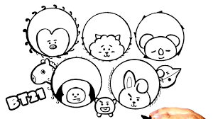Mewarnai gambar masha and the bear ayo mewarnai desenhos. Mewarnai Bt21 Fun Novocom Top