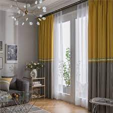Embroidery Curtain Fashion Simple Living Room Decorative Curtain Solid Color Curtain Living Room Decor Curtains Simple Living Room Curtains Living