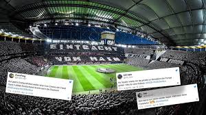 Jul 11, 2021 · wembley stadium was the setting for the uefa euro 2020 decider as italy won their second title by beating england on penalties. Frankfurt Fans Mit Gansehaut Choreo Gegen Benfica Lissabon So Reagiert Das Netz Sportbuzzer De