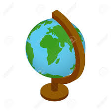 Escuela Globo Geográfico Icono 3D Isométrico. Globus Ilustración Aislado En  Un Blanco Ilustraciones Vectoriales, Clip Art Vectorizado Libre De  Derechos. Image 49712786.