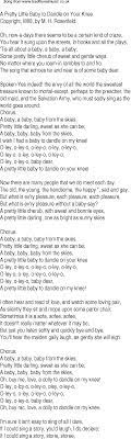 Old Time Song Lyrics For 19 A Pretty Little Baby To Dandle On Your Knee
