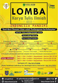 Maybe you would like to learn more about one of these? Gebyar Ekonomi Syariah 11 Lomba Karya Tulis Ilmiah Lkti Stei Sebi Haievent Com