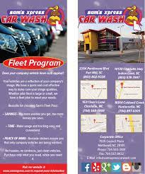 Enjoy the results and select your preferred option. Sam S Xpress Car Wash Fleet Handout On Behance