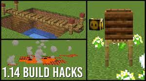 1 14 Minecraft Build Hacks Youtube Minecraft Crafts Minecraft Build Hacks Minecraft Designs