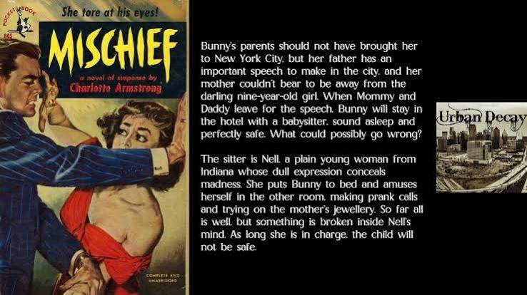 Mischief' by Charlotte Armstrong – a wonderfully tense 1950s thriller –  Mike Finn's Fiction