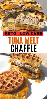 Mix in the shredded cheese. Easy Keto Tuna Melt Chaffle Sandwich This Recipe Is Made With Cheddar Cheese And Tuna Salad Between 2 Tuna Melts Low Carb Recipes Dessert Low Carb Sandwiches
