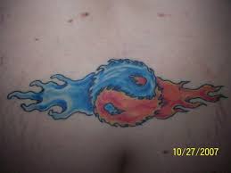 Water and fire yin yang tattoo on shoulder. Tribal Fire Tattoo Designs For Men Tattoo Design
