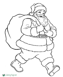 Fun santa coloring pages for your little one. Christmas Coloring Pages