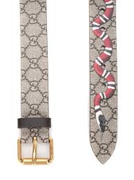 Style # 434520 k5o1t 8692 style: Gucci Canvas Snake Print Gg Supreme Belt For Men Save 35 Lyst