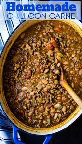 Hearty Homestyle Chili Con Carne Recipe In 2020 Homemade Chili Chili Con Carne Adobo Recipe