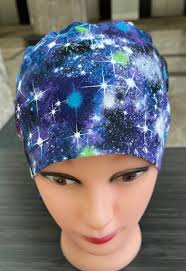 Blue and Purple Galaxy Scrub Cap