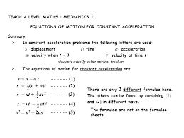 Check spelling or type a new query. Volume 4 Mechanics 1 Equations Of Motion For Constant Acceleration Ppt Download