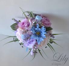 2020 popular 1 trends in home & garden, mother & kids, lights & lighting, jewelry & accessories with lavender pink wedding flowers and 1. Amazon Com Wedding Bouquet Bridal Bouquet Bridesmaid Bouquet Silk Flower Bouquet Wedding Flower Light Blue Blue Pink Blush Lavender Lily Of Angeles Handmade