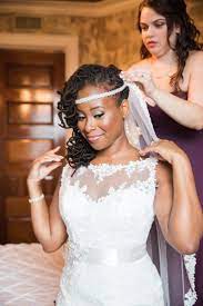16 Stunning Natural Hair Ideas From Real Brides Black Wedding Hairstyles Natural Hair Bride Natural Hair Wedding