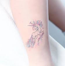 These Delicate Tattoos Look Just Like The Animals They Were Based On Cheezburger Unicorn Tattoos Pastel Tattoo Mini Tattoos