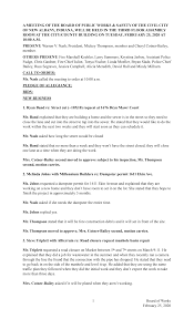 A MEETING OF THE BOARD OF PUBLIC WORKS & SAFETY OF THE CIVIL CITY OF NEW  ALBANY, INDIANA, WILL BE HELD IN THE THIRD FLOOR AS