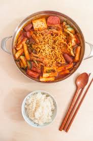 Cook for 4 minutes, stirring. Budae Jjigae Korean Army Stew Chopsticks And Flour