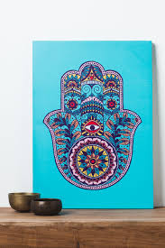 Hamsa Hand Canvas Art Wall Decor Hamsa Painting Hamsa Art Canvas Art Wall Decor