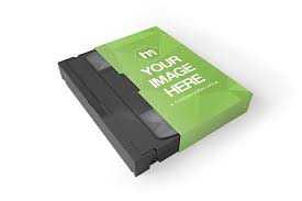 Online Mockup Template For Showcasing Your Own Vhs Cassette Cover Design A Blank Video Tape Cassette And A Paper Cover Vhs Tape Case Video Mockup Vhs Cassette