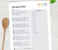 Meal Planner Weekly Meal Plans For Big Happy Planner Meal Weekly Meal Planner Meal Planning Weekly Menu Planners