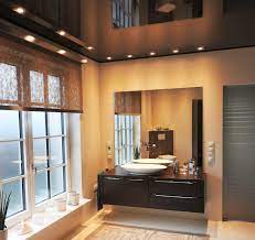 schokobraune lackspanndecke im bad spanndecken wohnung haus