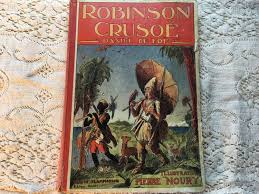 Robinson Crusoe By Daniel De Foe Vintage Book In French Etsy In 2020 Vintage Book French Books Robinson Crusoe