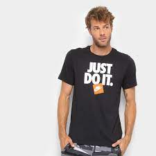 Camiseta Nike Estampa Just Do It Hbr 3 Masculina Preto Branco Netshoes